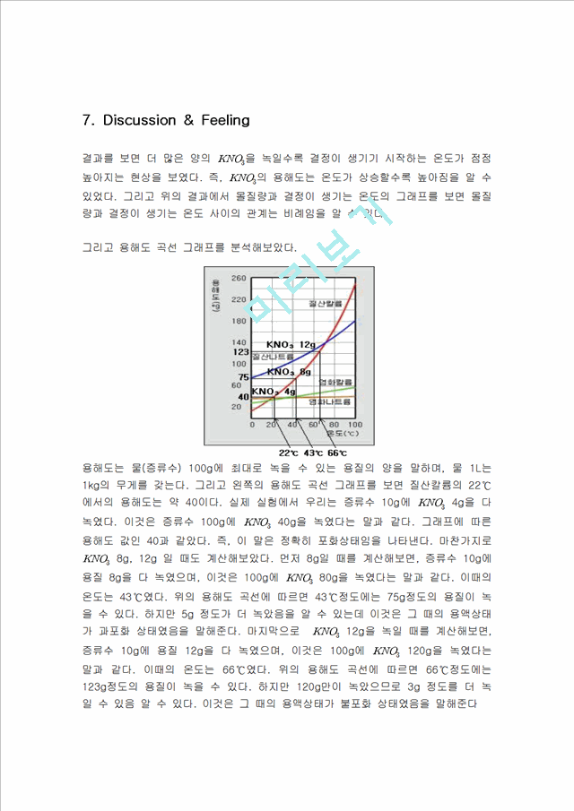 [화학실험 레포트 보고서] 질산포타슘.hwp